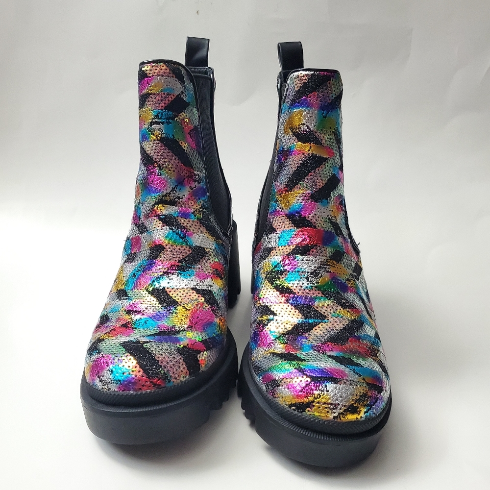 Betsey Johnson Multi-Color Moto Bootie - Picture 8 of 9